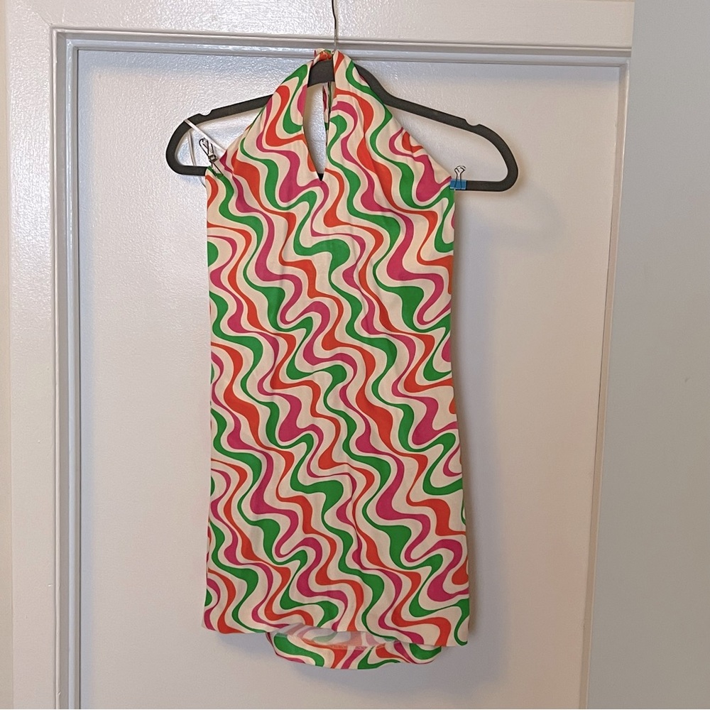 Zara halter mini dress